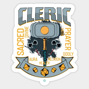 Cleric Tabletop Class Pen and Paper DnD Gift Sticker